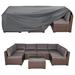 Arlmont & Co. Patio Sofa Cover in Gray | 28 H x 126 W x 126 D in | Wayfair B3B79011860D4FDDACB079E646015A26