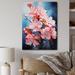 Red Barrel Studio® Apple Blossom Cubist Fusion II - Floral Canvas Print Canvas, Cotton in Blue/Pink/Red | 20 H x 12 W x 2 D in | Wayfair