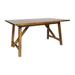 Gracie Oaks Farmhouse Style Solid Wood Commercial Grade Trestle Base Dining Table Wood in Brown | 30.25 H x 60 W x 36 D in | Wayfair