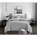 Bungalow Rose Delyth 5 Piece Comforter Set Polyester/Polyfill/Microfiber in Gray | King Comforter + 2 Shams + 2 Throw Pillows | Wayfair