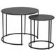 Tables basses en métal teinté noir (lot de 2)