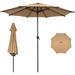 Umbrella Market Outdoor Table Umbrella With Auto Tilt Crank For Garden Lawn Deck Backyard Pool 8 Sturdy Steel Ribs