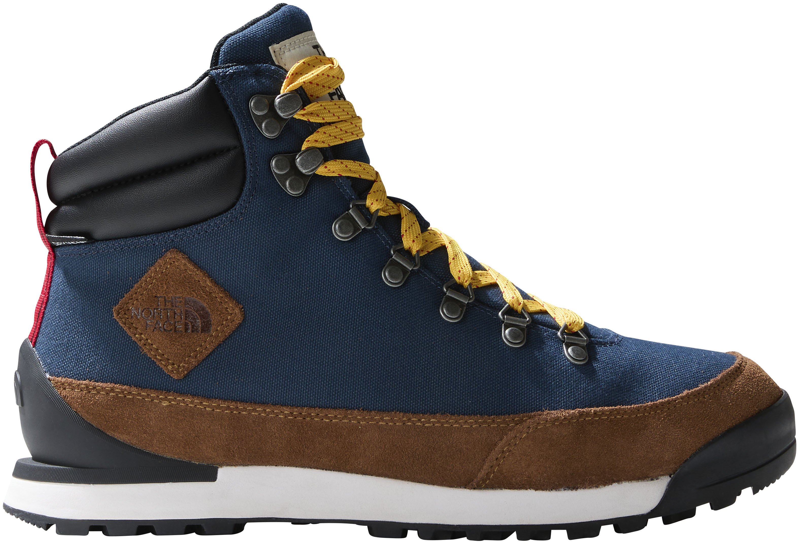 Schnürboots THE NORTH FACE "M BACK-TO-BERKELEY IV TEXTILE WP", Herren, Gr. 43, blau (blau, braun), Leder, Schuhe Schnürboots, wasserdicht, Topseller