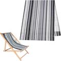 Beach Sling Chair Replacement Canvas Black and Gray Stripes Casual Simple Sling Chair Replacement Fabric for Sunbathing Garden Courtyard Garden Beach 44x17inch