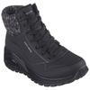 Winterboots SKECHERS "UNO RUGGED", Damen, Gr. 38, schwarz, Lederimitat, Textil, sportlich, Schuhe, Snowboots mit Skech-Air-Luftkammernsohle