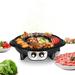 HDS 2 in 1 Electric Hot Pot Electric Grill Indoor Smokeless BBQ Grill 2000W Dual Temperature Control Black