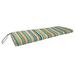 Jordan Manufacturing 45 x 17 French Edge Outdoor Bench Settee Loveseat Cushion - 17 L x 45 W x 2 H Boule Striped Bog