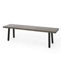 Christopher Knight Home Pointe Outdoor Industrial Aluminum Dining Bench by