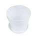 Plastic Plant Flower Pot Planter With Saucer Tray Round Gloss Home Garden Decor White Upper - 14cm / 5.51