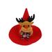 greenhome Pet Headgear Pet Christmas Hat Adjustable Ultra-Light Vibrant Color Easy-wearing Dress Up Non-woven Fabric Xmas Tree Elk Style Dog Cat Cosplay Xmas Hat Pet Supplies