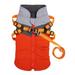 Winter Pet Dogs Vest Jacket Dogs Warm Thick Comfortable Coat Sleeveless Zipper Jacket Cotton Padded Vest with Durable Chest Strap for Smal Medium Large Dogs Orange XL