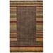 Keystone Modern Stripes Brown/Green/Red 7 -9 x 9 -9 Area Rug