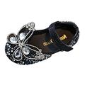 Toddler Shoes Summer Children Dance Shoes Girls Dress Performance Princess Shoes Rhinestone Pearl Sequin Bow Hook Loop ( Color: Black Size: 30 )
