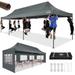 HOTEEL Heavy Duty 10x30 Party Tent Commercial Pop up Canopy for Parties Waterproof Gazebos with 8 Sidewalls Gray