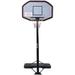 Portable Basketball Hoop Backboard System Stand 7.5-10 Feet Height Adjustable with Wheels 43 Inch Backboard for Adults Teenagers Indoor Outdoor