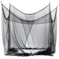 4-Corner Bed Netting Canopy Mosquito Net for Queen/ Sized Bed 190*210*240cm (Black)