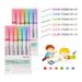 2 Set Curved Highlighter - Dual Tip Pens with 6 Different Curve Shapes Curve Highlighter Pen Set for Writing Drawing