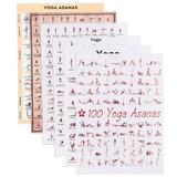 6pcs Yoga Poses Poster Yoga Poses Body Workout Picture Yoga Workout Canvas Poster