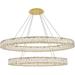 48 inch 90W Led 2-Tier Chandelier-Royal Cut Crystal Type-Gold Finish Bailey Street Home 390-Bel-4181892