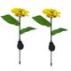 QIIBURR In Ground Solar Lights Outdoor Outdo Outdoor Solar Sunflower 8Led Ground Light Courtyard Light Outdoor Light Sunflower Solar Lights Outdoor Solar Power Sunflower Lights