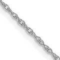 Avariah Solid 14K White Gold 1mm Light Rope with Spring Ring Lock Chain - 14
