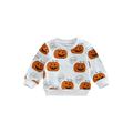 Arvbitana Toddler Baby Boys Girls Halloween Sweatshirt Long Sleeve Letter Pumpkin Print Pullovers Infant Casual Tops Autumn Streetwear Clothes 6 Months to 4 Years