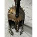 Medieval Warrior Brand 20G Steel Punk Trojan Helmet w/ Ponytail & Leather Liner