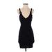 Guess Casual Dress - Bodycon Plunge Sleeveless: Black Print Dresses - Women's Size X-Small