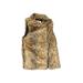 Zara Faux Fur Vest: Tan Leopard Print Jackets & Outerwear - Kids Girl's Size X-Large