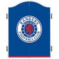 FOCO Officially Licensed Glasgow Rangers Football Club Darts and Dartboard Cabinet, Blue (CAB890)