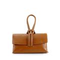 click2style Women Real Leather Loop Style Real Italian Leather Clutch Cross Body Ladies Shoulder Handbag (Brown)