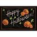 The Holiday Aisle® Jakiyla Happy Halloween Jack O Lanterns Canvas in Black/Orange | 8 H x 12 W x 1.25 D in | Wayfair