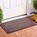 Arlmont & Co. Ofeliya Non-Slip Floral Outdoor Doormat in Brown | 36 H x 24 W x 0.31 D in | Wayfair 36F3F0E4E50242C68A87176D3E09DD3B