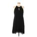 Calvin Klein Casual Dress - A-Line Keyhole Sleeveless: Black Print Dresses - Women's Size 8