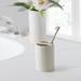 VCNY Home Anna Ceramic Embossed Stripe Bathroom Tumbler - Ivory