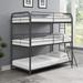 Black Twin-Twin-Twin Size Triple Bunk Bed