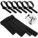 70Pcs Fastening Cable Ties Reusable Hook and Loop Nylon Strips Cable Wraps 4/6 /7/8 Inch Black Adjustable Cord Straps Cable Cord Wire Organizer for Desk Cable Wires Management