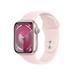 Apple Watch Series 9 GPS 41mm Pink Aluminum Case with Light Pink Sport Band - S/M. Fitness Tracker Blood Oxygen & ECG Apps Always-On Retina Display