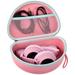 Paiyule Headphone Case for Riwbox CT-7 Pink/for Jack CT-7S Cat Green 3.5mm/ for iClever IC-HS01/for Picun/for FosPower Bluetooth Wireless Over-Ear Headphones Headset for Kids - Pink