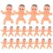 FRCOLOR 20pcs Mini Baby Models Plastic Baby Toys Tiny Babies Decors Small Baby Models for Baby Shower Cake
