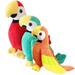 FRCOLOR 3Pcs Plush Parrot Dolls Plush Animal Playthings Simulation Parrot Dolls Baby Stuffed Toys