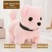 Kawaii Dog Plush Toy Can Walk Bark Nod Simulation Plush Electric Puppy Without Battery Kids Toys Electric Puppy Can Wag Tail