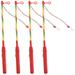 FRCOLOR 4pcs LED Lantern Pole Paper Lantern Holder with LED Light LED Walking Stick Lantern Stick