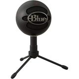 Blue Snowball iCE USB Mic for Recording and Streaming on PC and Mac Cardioid Condenser Capsule Adjustable Stand Plug and Play â€“ Black Black