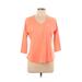 Nike Active T-Shirt: Orange Activewear - Women's Size Large