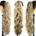 NRUDPQV human hair wigs for women Long Clip-in Curly Claw Jaw Ponytail Clip in Hair Extensions Wavy Hairpiece Adult Female Costume Wigs Toupees G