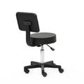 Swivel Salon Stool Clinic Spa Massage Stool Rolling Manicure Chair W/ Backrest