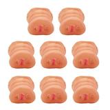 8pcs Pig Snout Mask Halloween Costume Party Pig Snout Toys Funny Pig Snout with Elastic Band