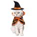 HEMOTON 1 Set Halloween Pet Costume Pet Hat and Cloak Decorative Halloween Pet Garment