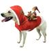 WIBACKER Santa Claus Riding on Dog Christmas Costumes Pet Dogs Cat Elk Ear Hoodie Cape Cloak L